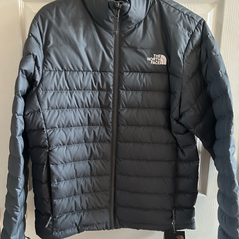 The North Face Men’s Flare Jacket 550 DownPuffer Jacket Vanadis Gray Size M NEW